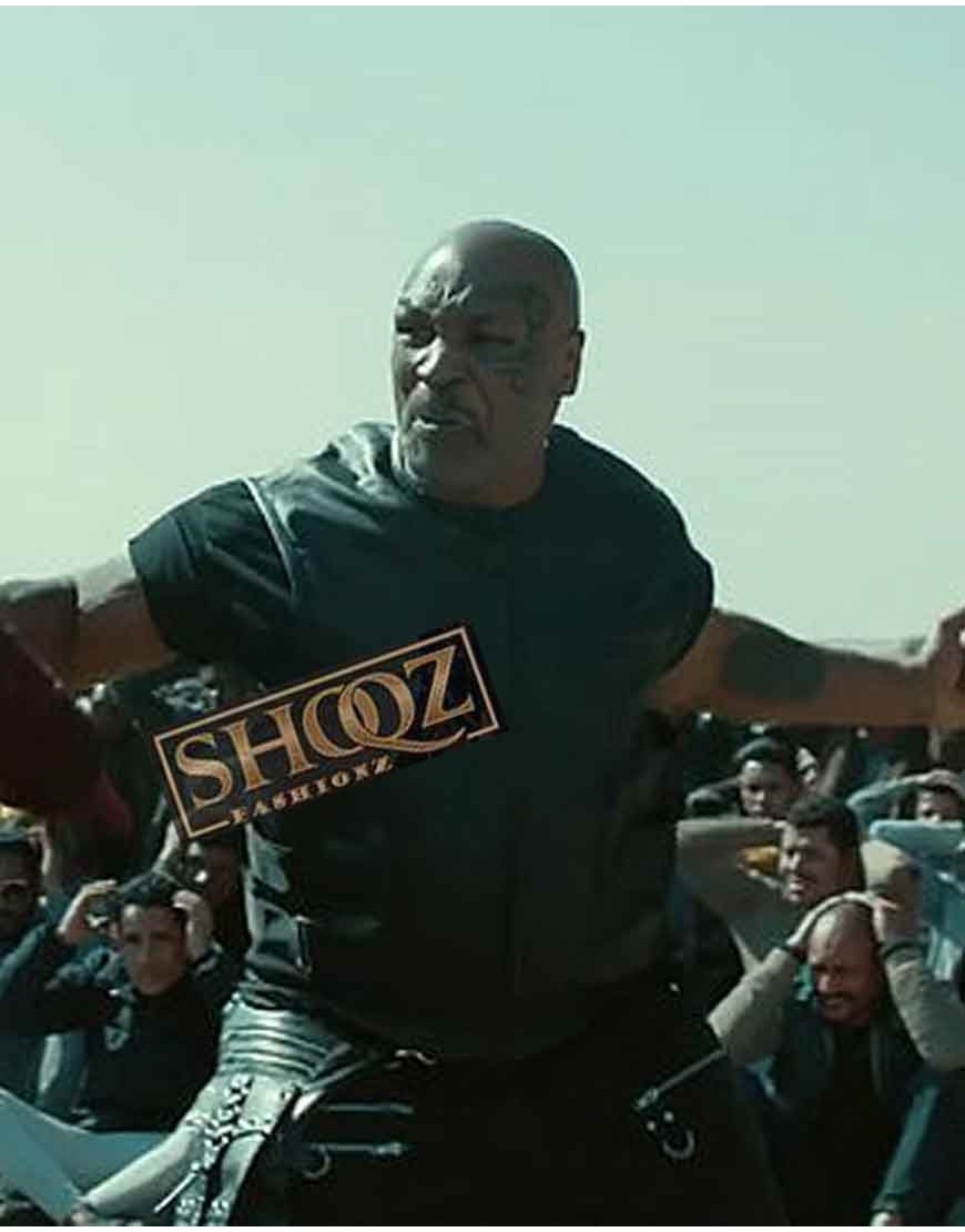 Mike Tyson Desert Strike Black Leather Vest